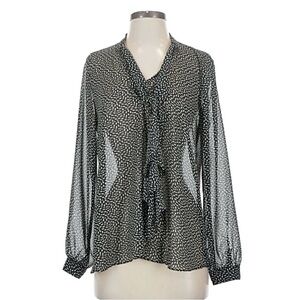 Forever 21 Black and White Patterned Blouse
